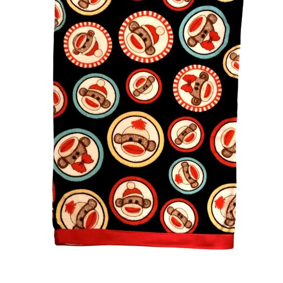 Handmade Christmas Sock Monkey Flannel PJ Pants Size - Gender Neutral - Picture 5 of 7